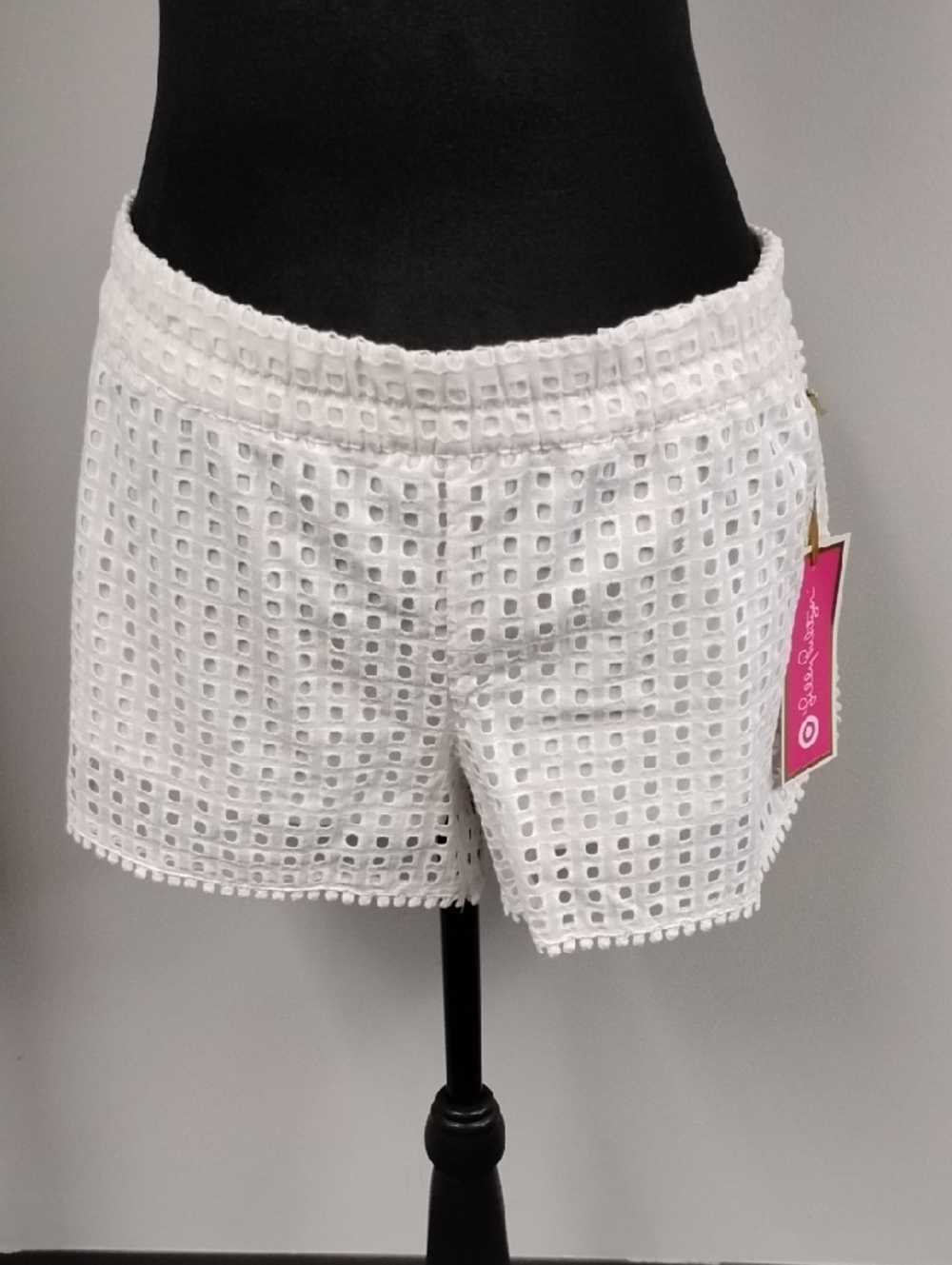 Lilly Pulitzer for Target White Eyelet Palm Beach Shorts, Sz L